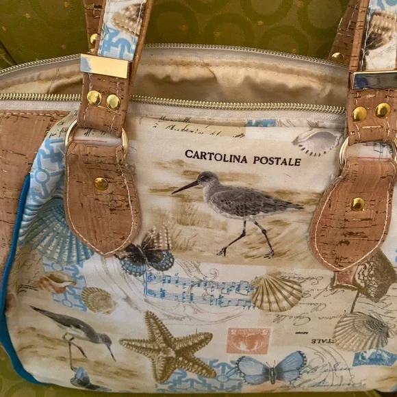 Coastal beach shoulder bag. - Picture 3 of 5